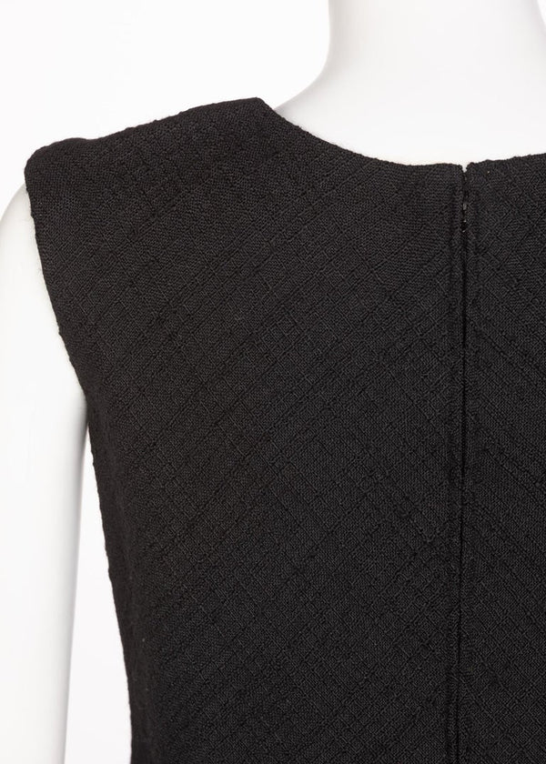 Norman Norell Couture Black Tailored Skirt Suit / Sleeveless Top, 1960s