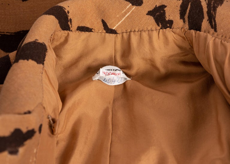 Hubert de Givenchy Haute Couture Coat Tiger Print Coat, Vogue Documented 1969