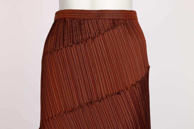 Issey Miyake Copper Pleated Spiral Skirt, 1990S