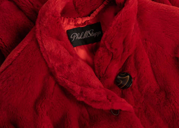 Vintage Red Mink Fur Coat