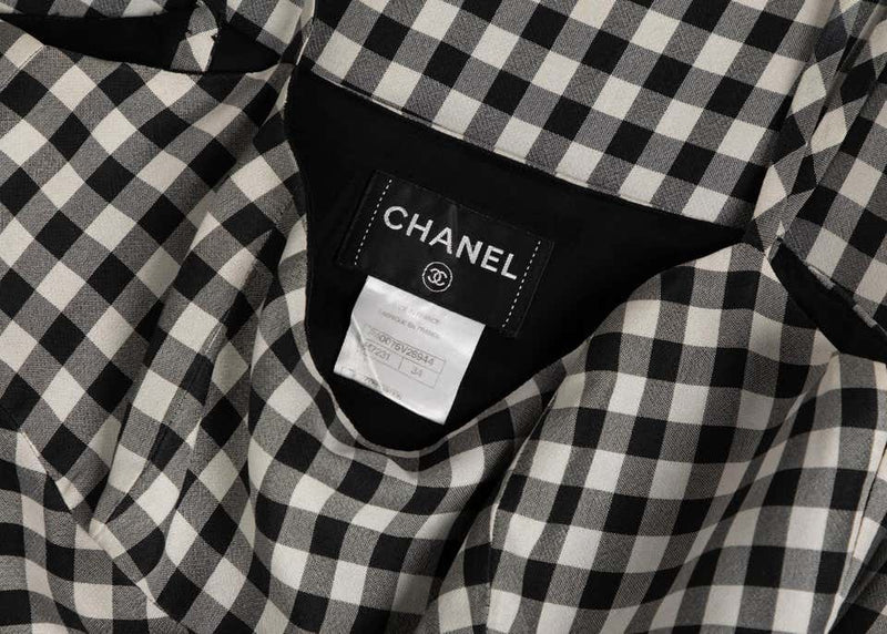 Vintage Chanel Black White Silk Gingham Dress – Basha Gold