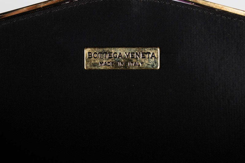 Vintage Bottega Veneta Purple Suede & Lizard Intrecciato Convertible Clutch Bag