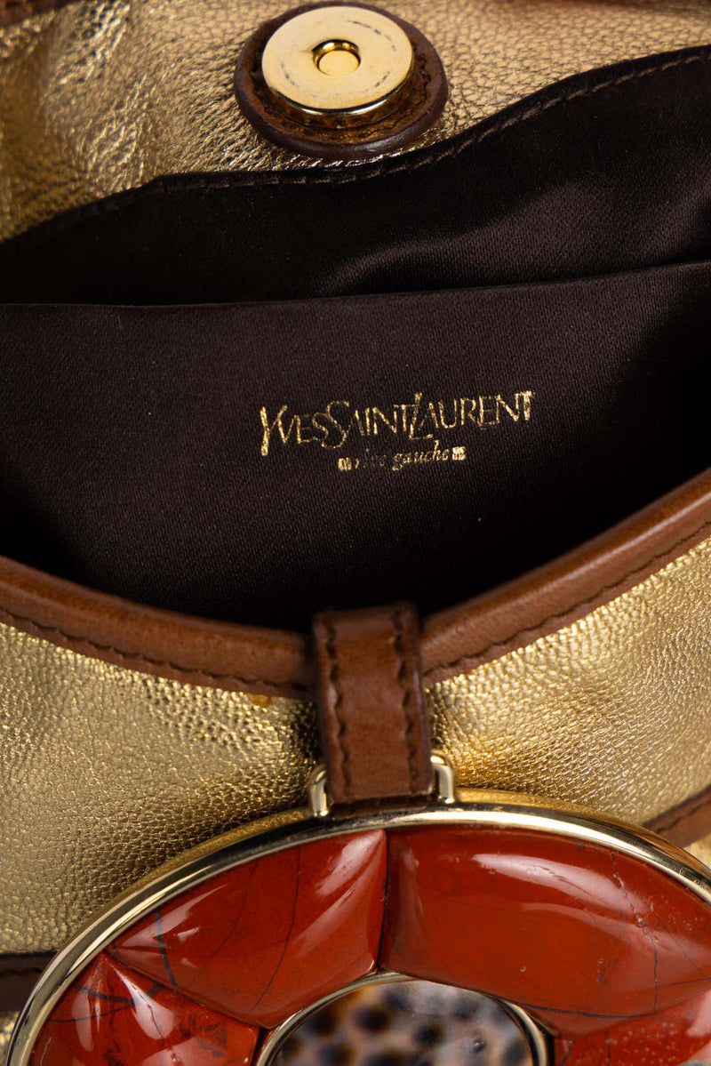 Gold coral leather bag outlet
