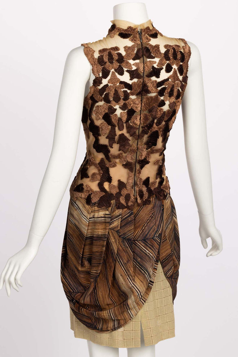 Rodarte 2011 Runway Embroidered Tulle Wood Dress