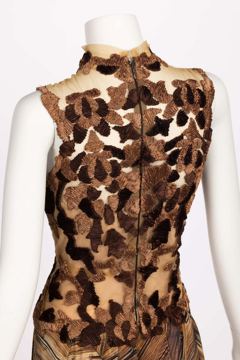 Rodarte 2011 Runway Embroidered Tulle Wood Dress