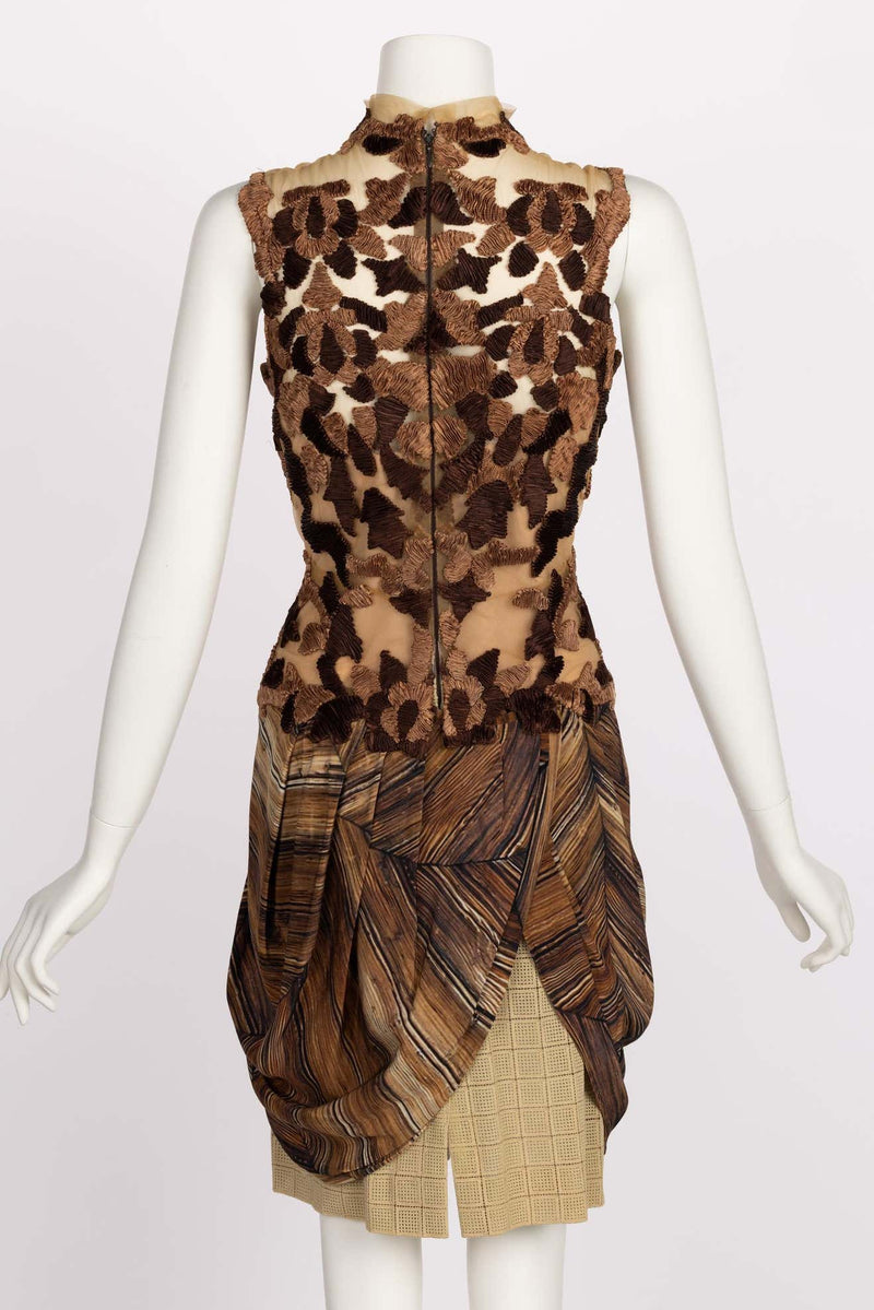 Rodarte 2011 Runway Embroidered Tulle Wood Dress