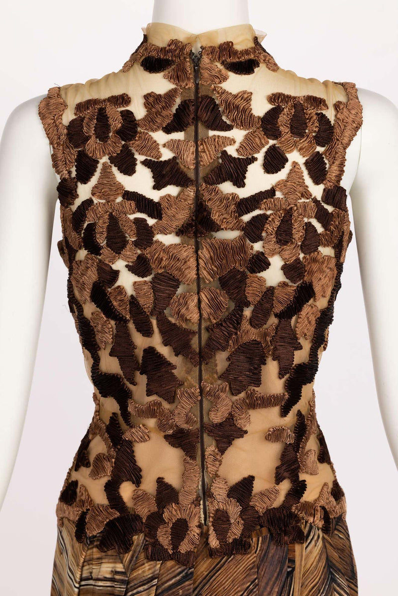 Rodarte 2011 Runway Embroidered Tulle Wood Dress