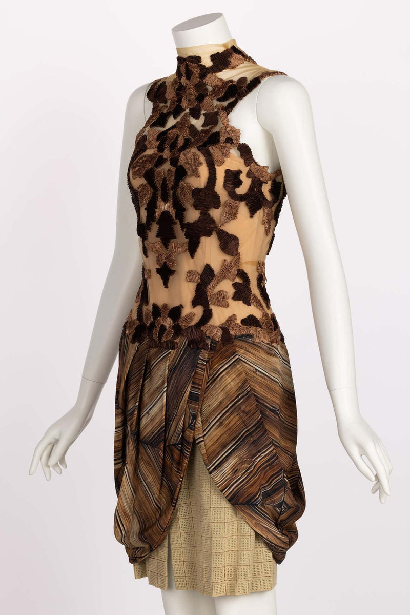 Rodarte 2011 Runway Embroidered Tulle Wood Dress