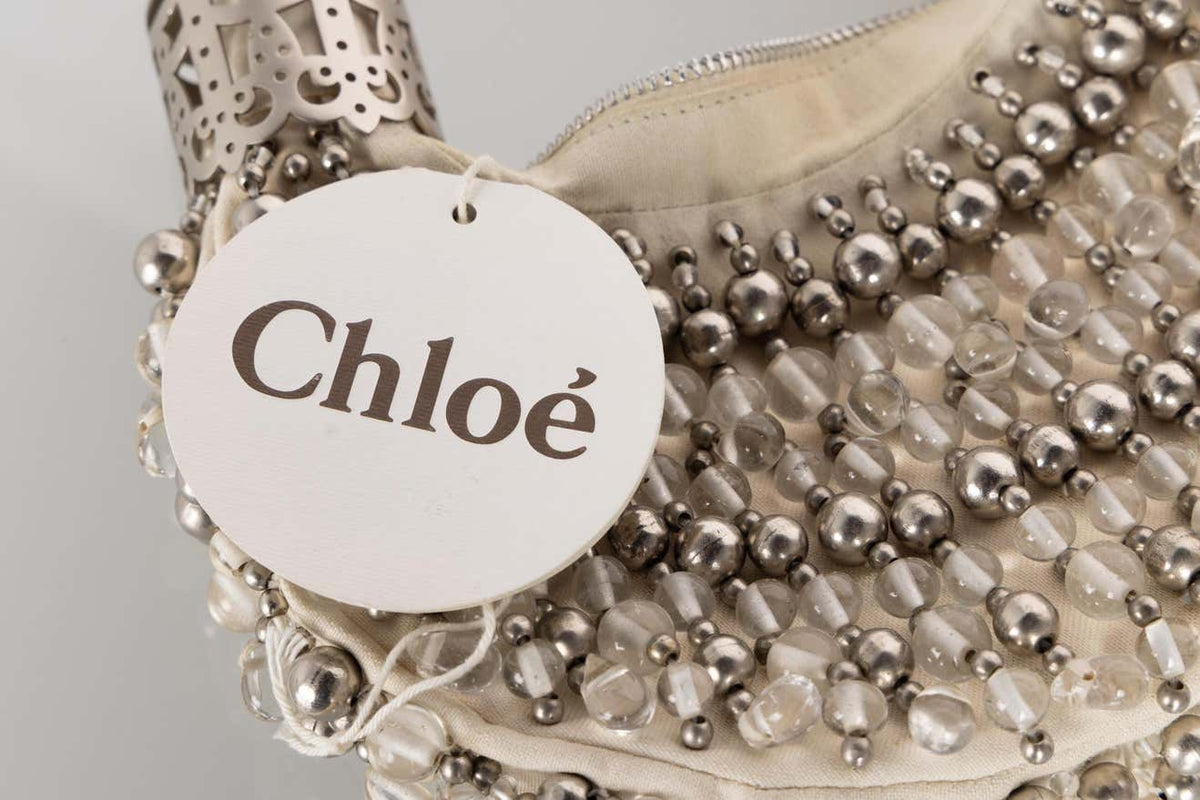 Vintage Chloé Ivory Beaded Bracelet Hobo Bag Early 2000s – Basha Gold