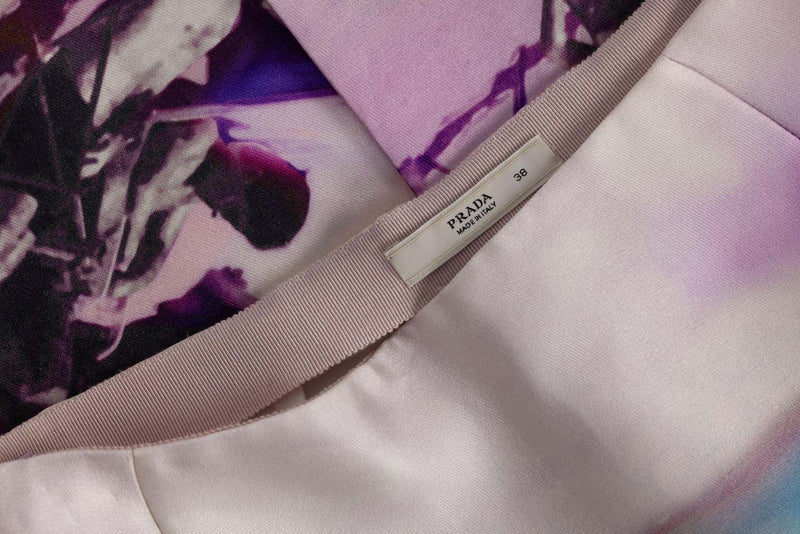 Prada Silk Beach Scene Print Skirt Spring 2010