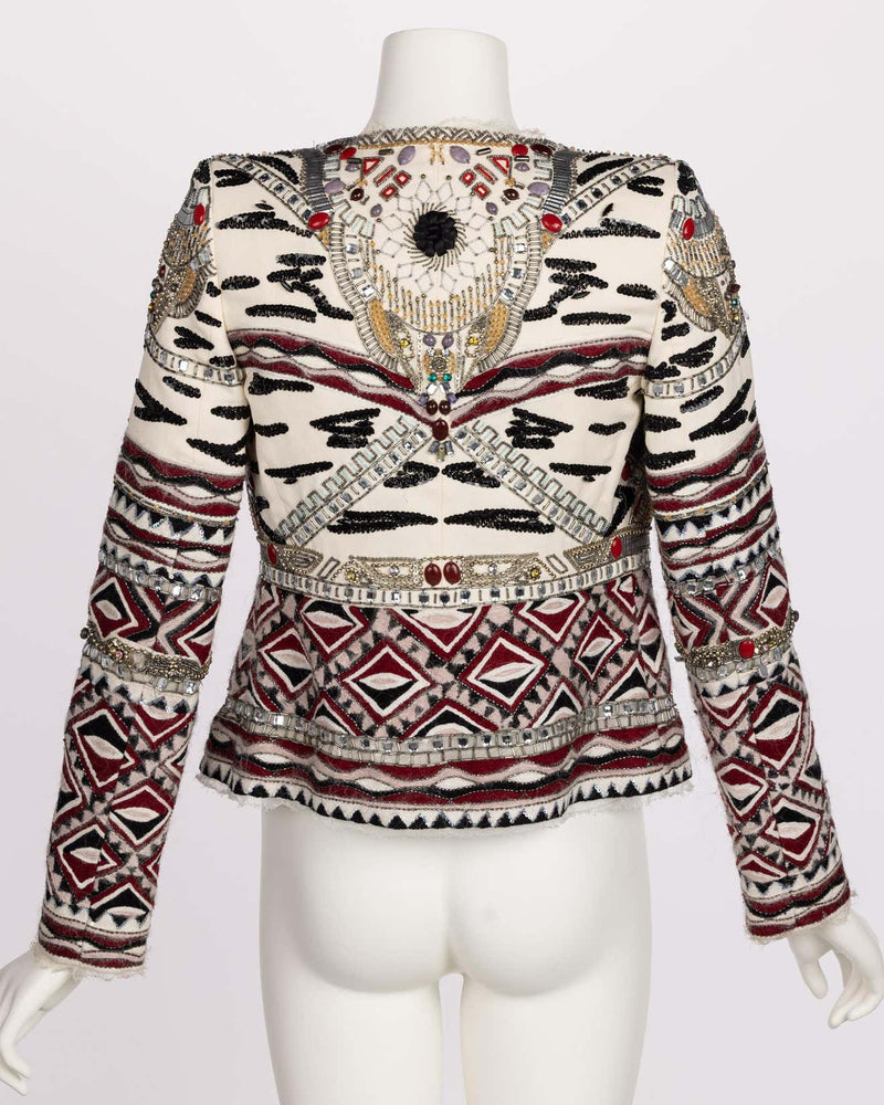 Emilio Pucci Embellished Wool Silk & Cotton Blend Jacket, Pre-Fall 2012 Runway