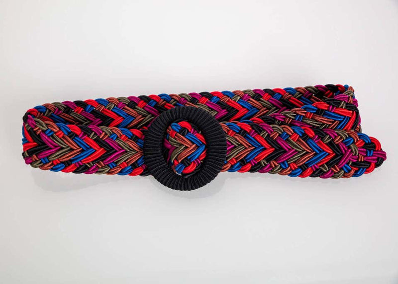1980s Yves Saint Laurent Multicolored Passementerie Braided Belt YSL