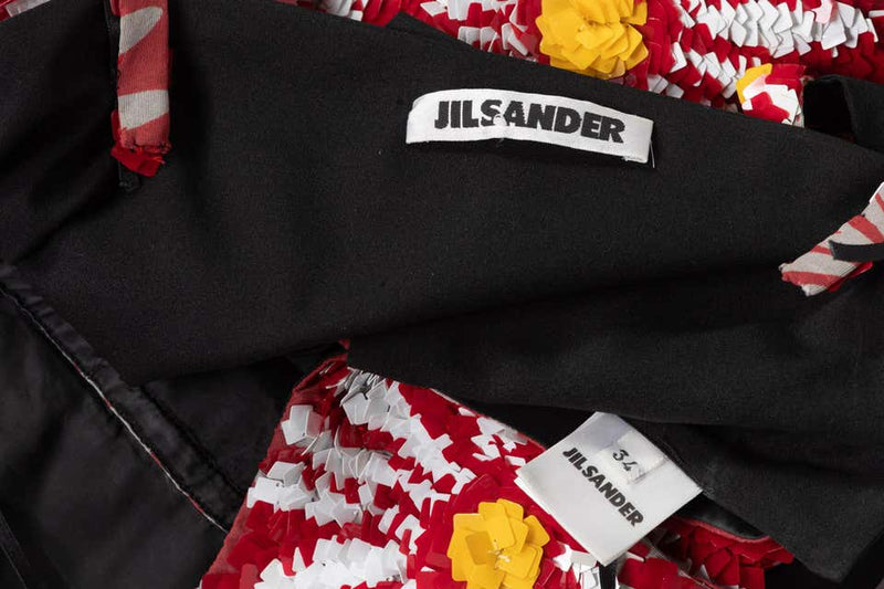 Jil Sander Red Sequin Semi-Backless Top, 1990s