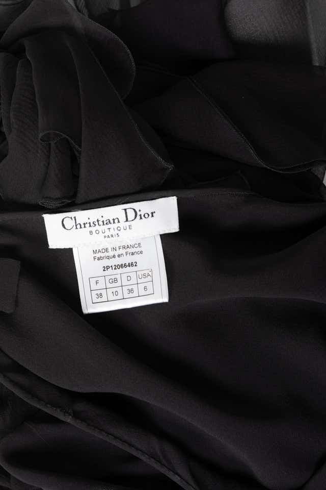 Christian Dior by Galliano Black Sheer Silk Sleeveless Dress