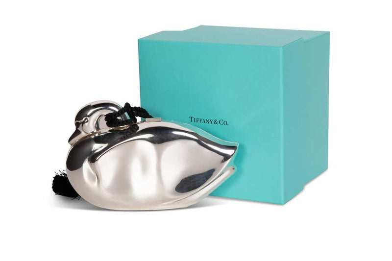 Elsa Peretti for Tiffany & Co. Sterling Silver Swan Minaudiere Rare, 1980s