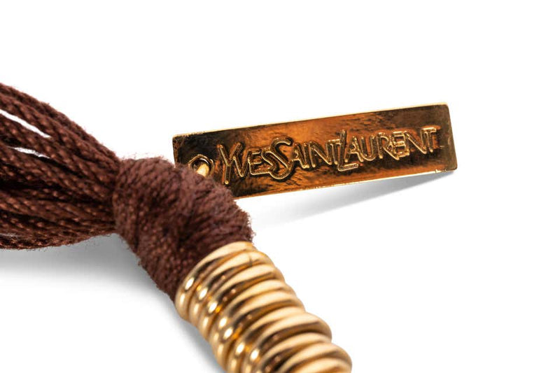 Yves Saint Laurent Agate Disc Pendant Necklace 2010