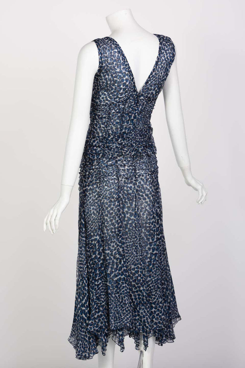 Prada Blue Heart Ruched Top and Skirt Ensemble S/S 2000