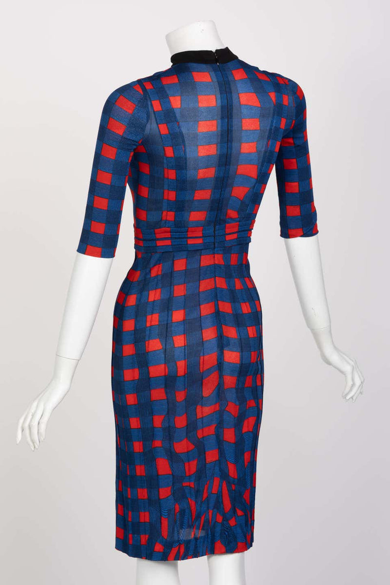 Prada Fairy Collection Red Blue Check Dress Spring 2008