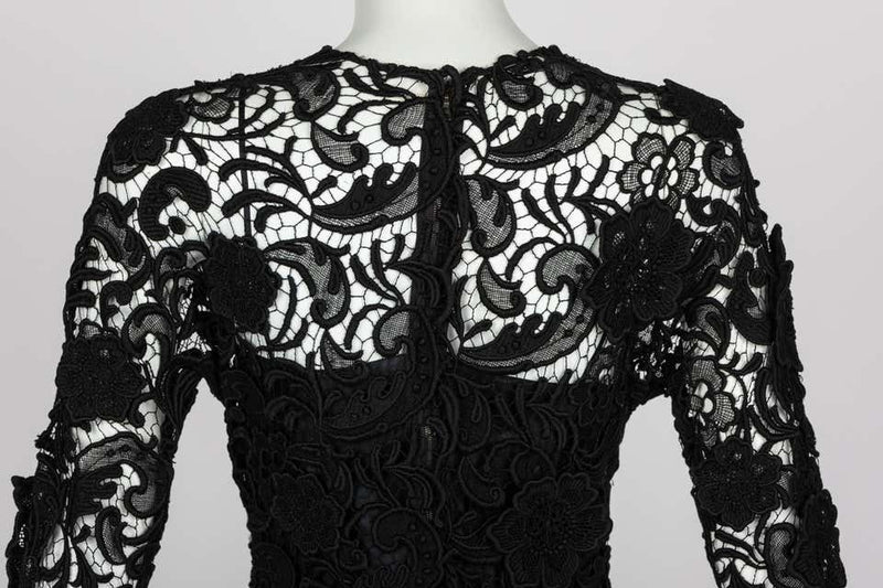 prada black lace dress Prada Women's Guipure Lace Mini Dress - Black