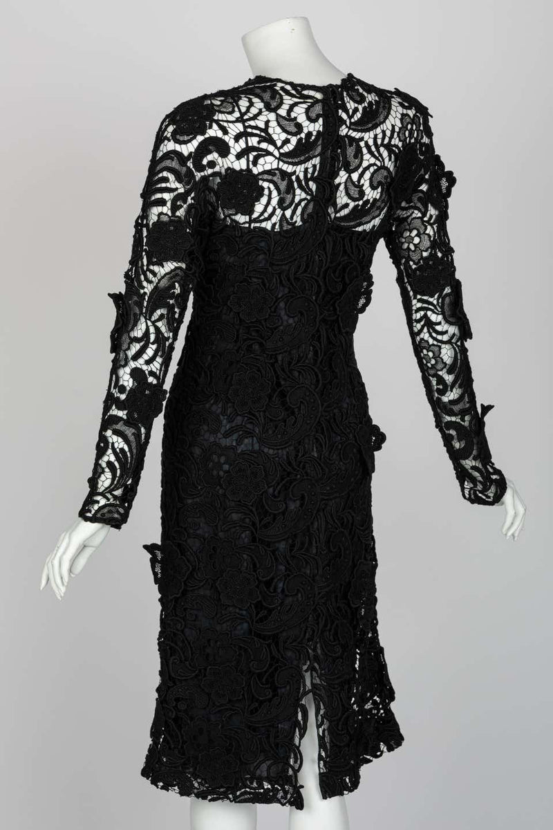 Prada Black Lace Dress Runway Fall 2008 Basha Gold Prada Black Lace Dress Runway Fall 2008 Basha Gold