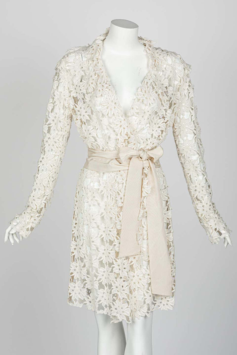 Lanvin Alber Elbaz Collection Blanche Guipure Lace Coat 2013