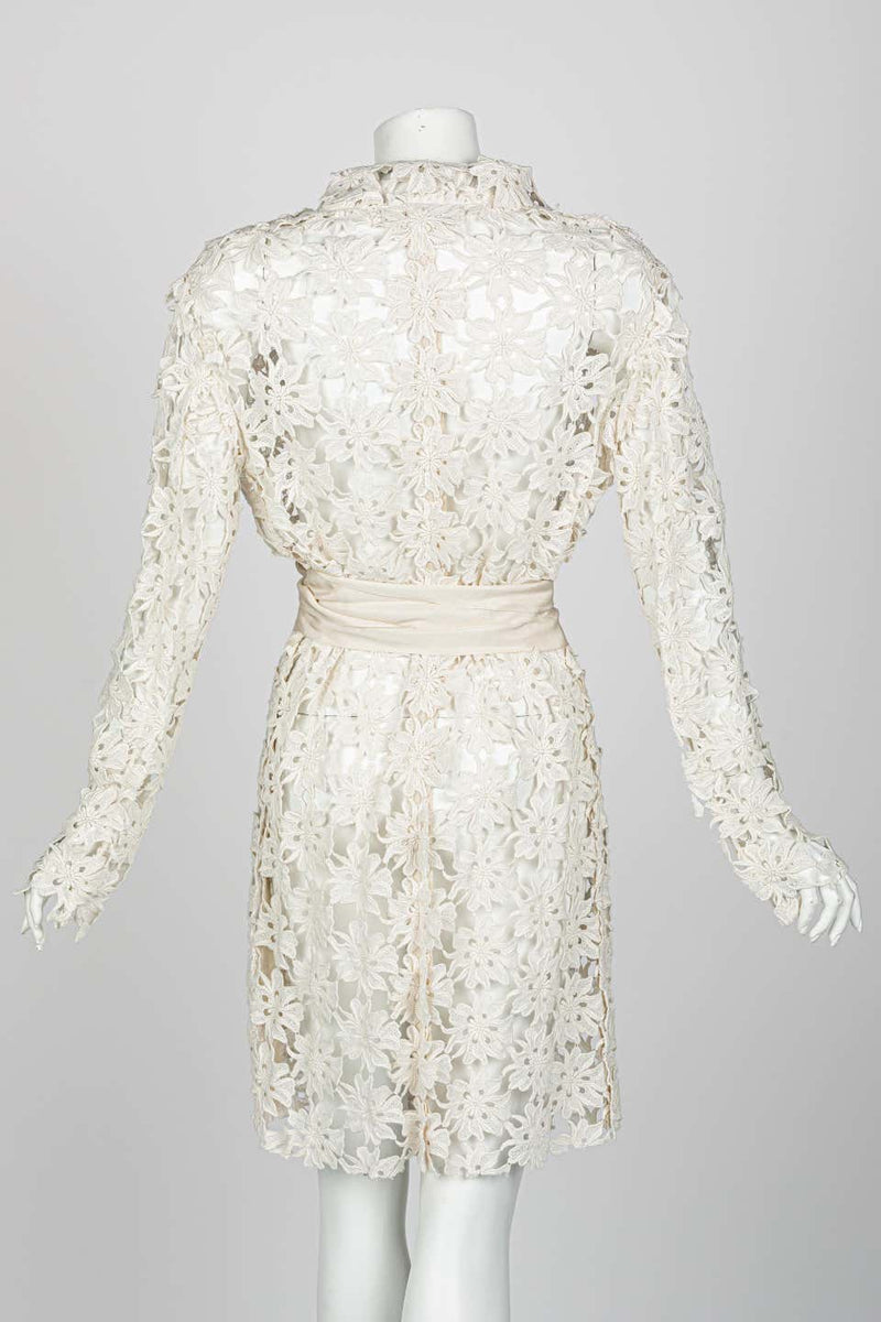 Lanvin Alber Elbaz Collection Blanche Guipure Lace Coat 2013