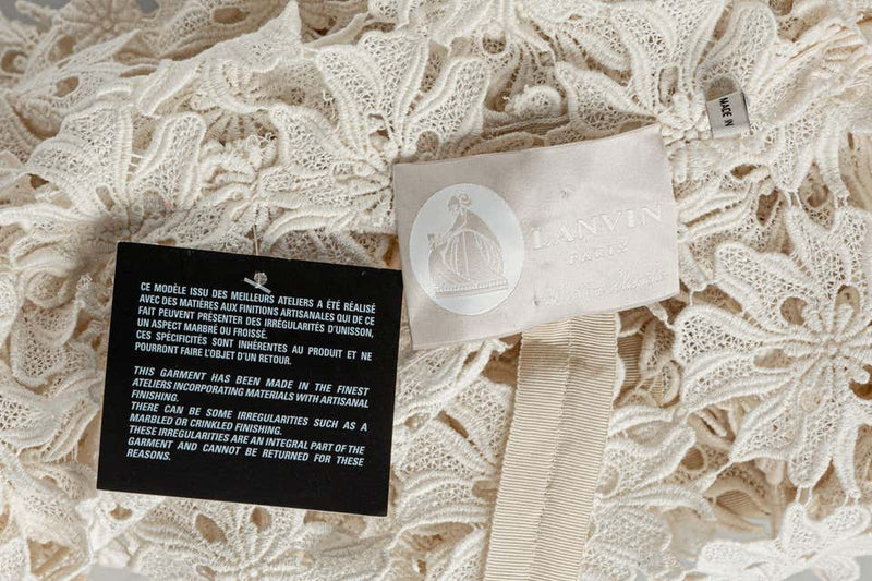 Lanvin Alber Elbaz Collection Blanche Guipure Lace Coat 2013