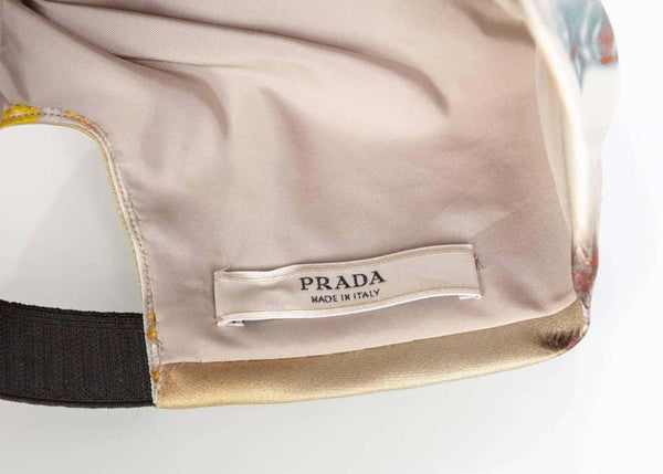 Prada Silk Printed Limited Edition Turban Hat, 2000s