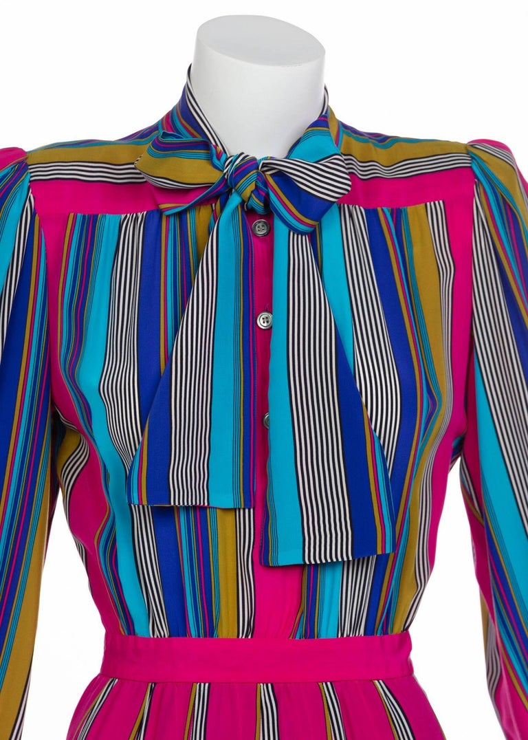 Vintage YSL Yves Saint Laurent Stripe Button Shirt