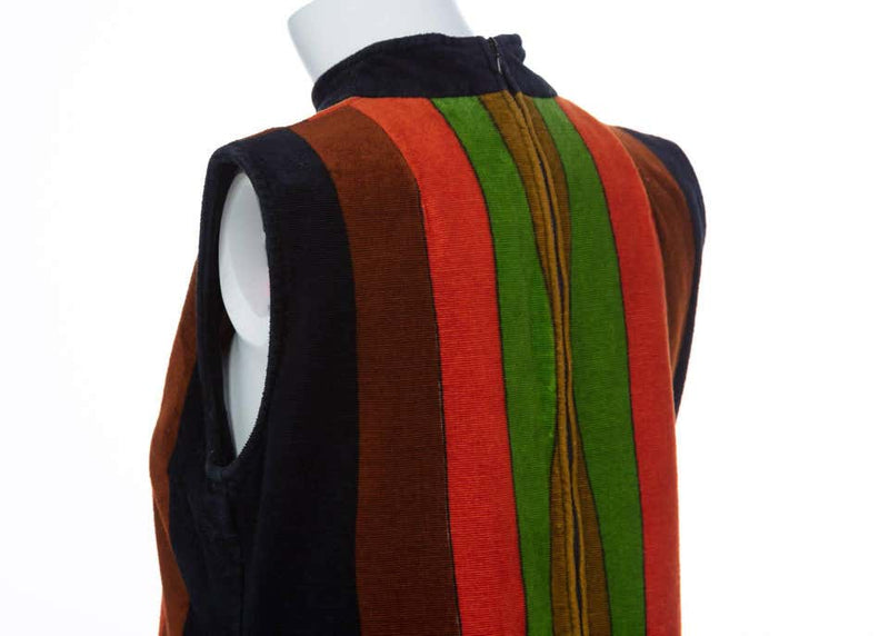 Yves Saint Laurent Multicolored Print Terry Cloth Caftan Dress, 1970s