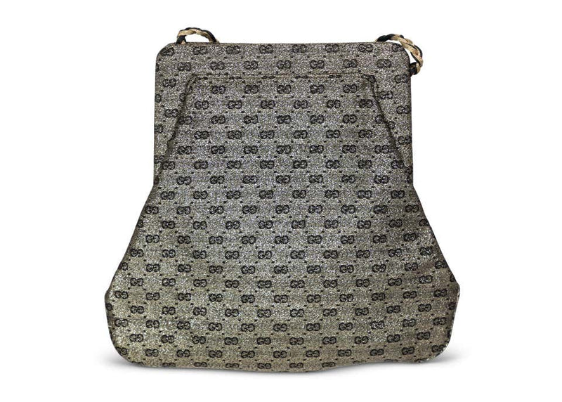 Vintage Gucci Metallic Gold Black Evening Bag