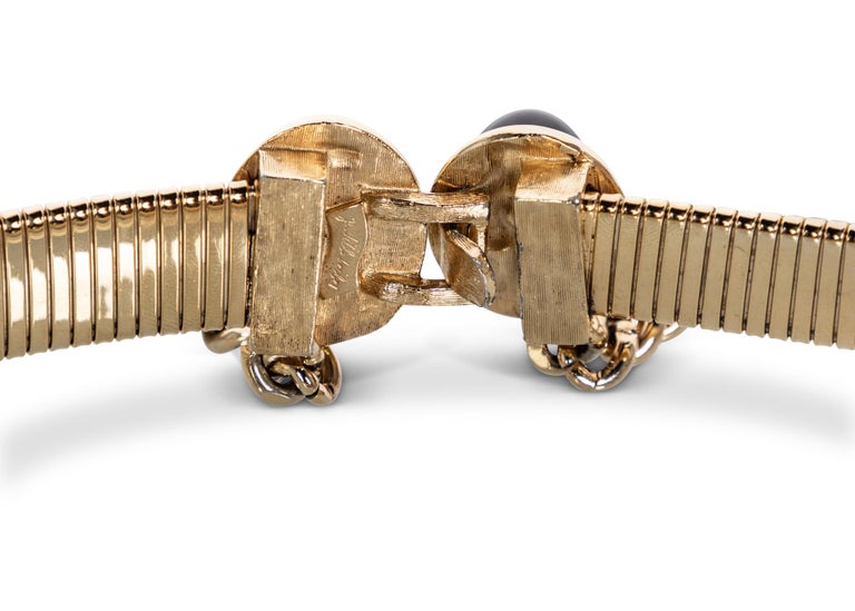 Judith Leiber Gold Semi-Precious Stones Chain Belt, 1990s