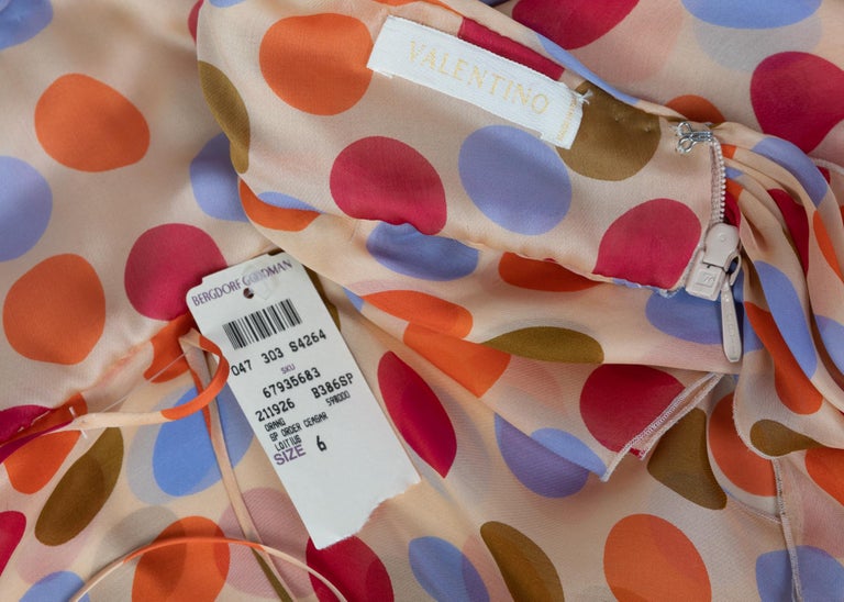 Valentino Silk Polka Dot Halter Top, 1990s
