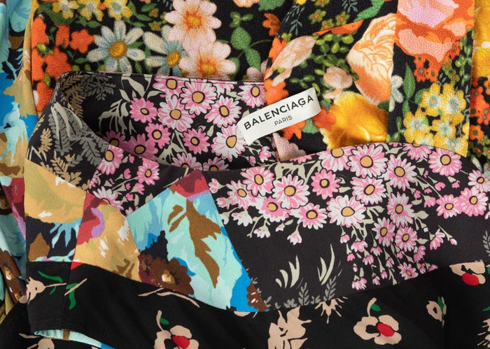 Balenciaga Runway Floral Print Gown Look #30, Fall 2016 – Basha Gold