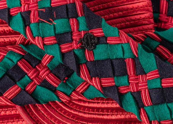 Yves Saint Laurent Red Green Passementerie Tassel Belt Bag YSL, 1990s