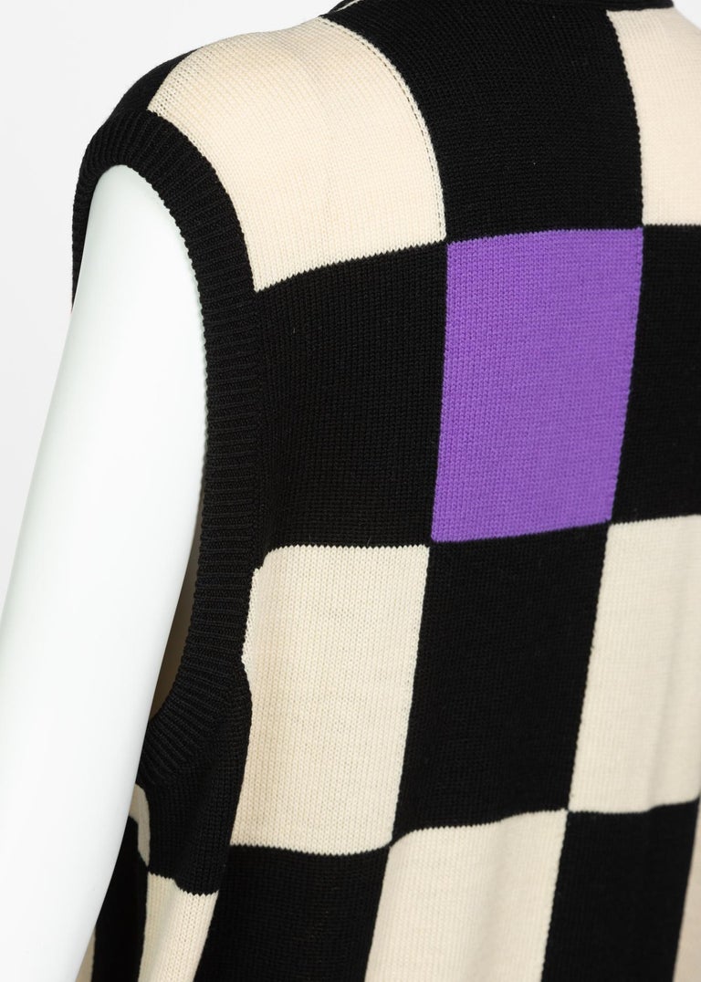 Gianni Versace Colorblock Sweater Vest, 1980s