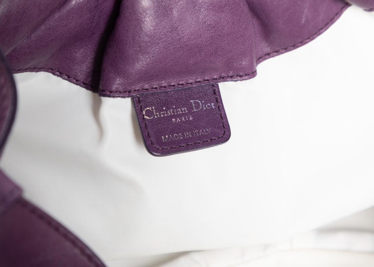 Christian Dior Purple Leather Babe Bag, 2008