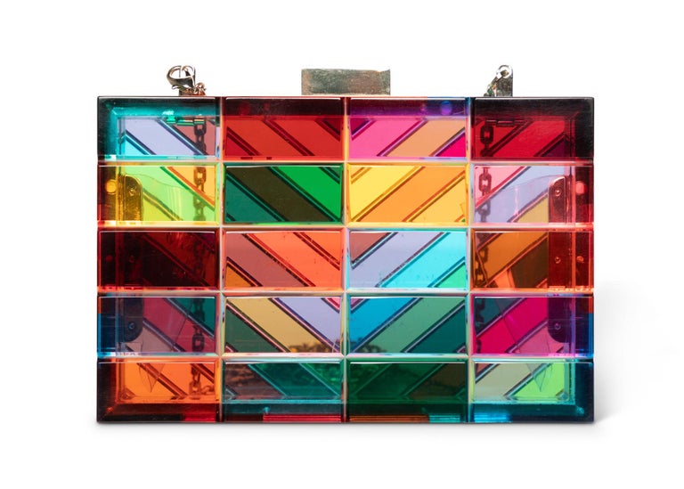 Valentino 1973 Rainbow Acrylic Clutch Bag Miniaudière, 2015