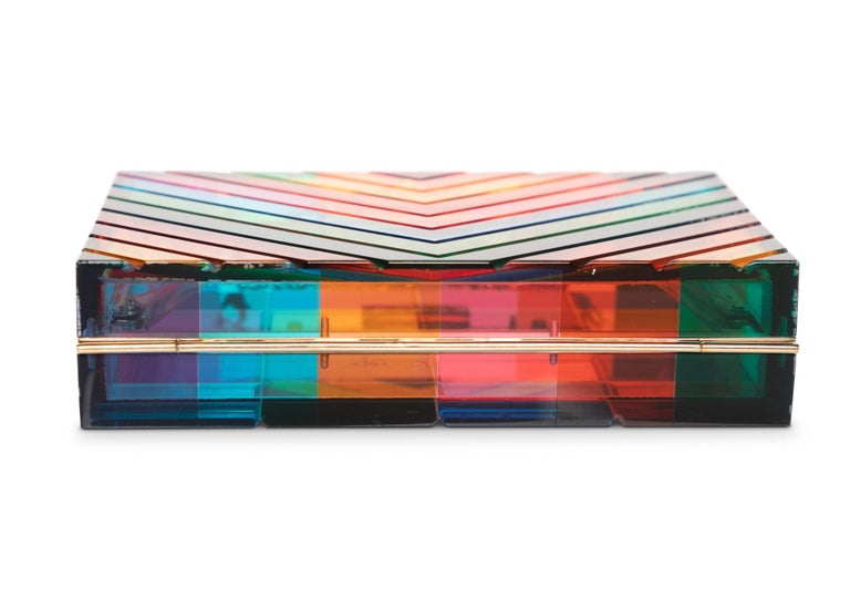 Valentino 1973 Rainbow Acrylic Clutch Bag Miniaudière, 2015
