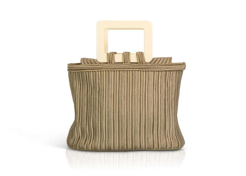 Yves Saint Laurent Champagne Ivory Top Handle Passementerie Bag YSL, 1990s