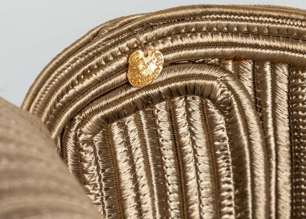 Yves Saint Laurent Champagne Ivory Top Handle Passementerie Bag YSL, 1990s