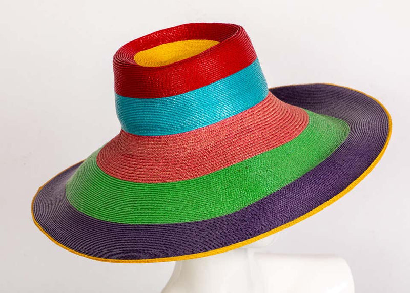 Frank Olive Rainbow Sun Hat, 1990s