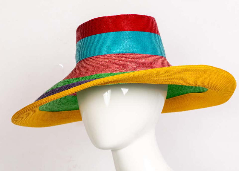 Frank Olive Rainbow Sun Hat, 1990s