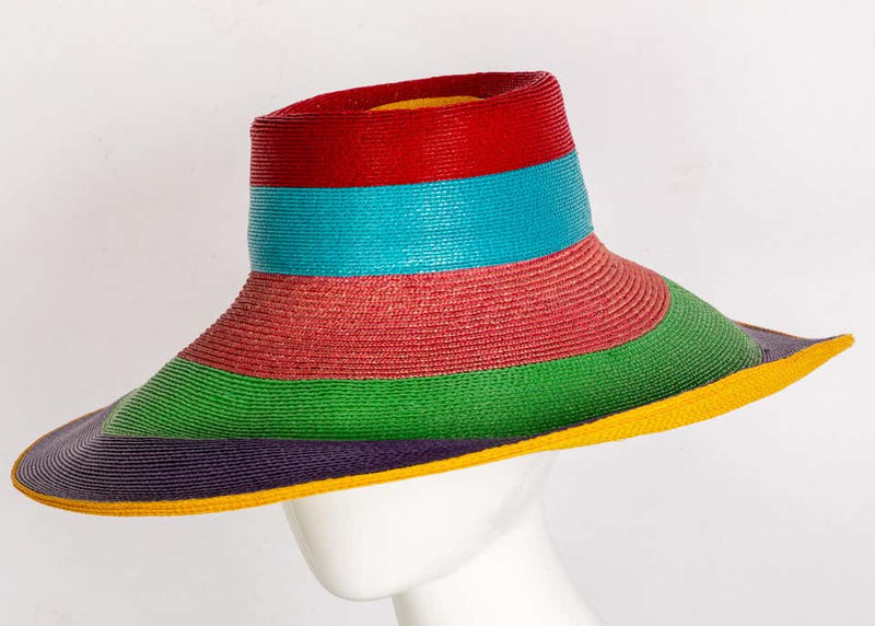 Frank Olive Rainbow Sun Hat, 1990s