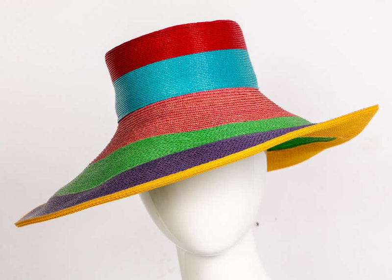 Frank Olive Rainbow Sun Hat, 1990s