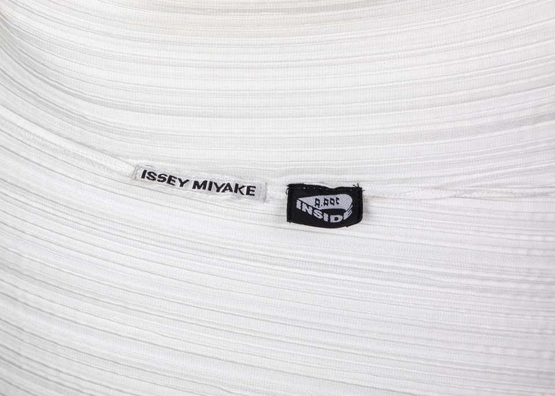 Issey Miyake “A Piece of Cloth” 2-Way White Gray Sleeveless Sculptural Dress