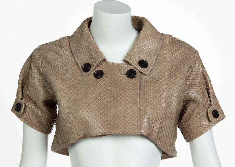 Bottega Veneta Runway Cropped Python Bolero Jacket, 2007