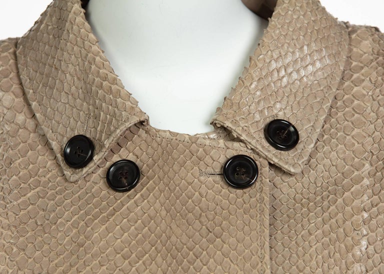 Bottega Veneta Runway Cropped Python Bolero Jacket, 2007
