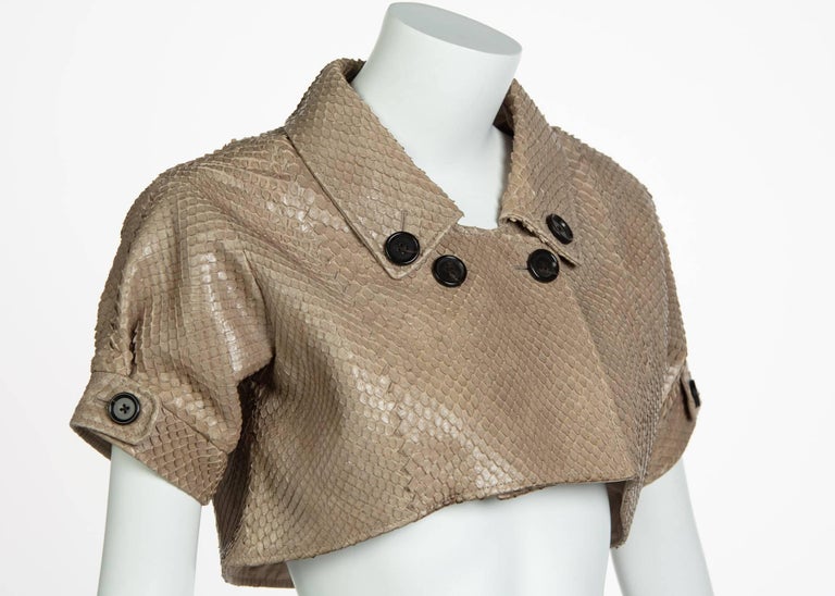 Bottega Veneta Runway Cropped Python Bolero Jacket, 2007