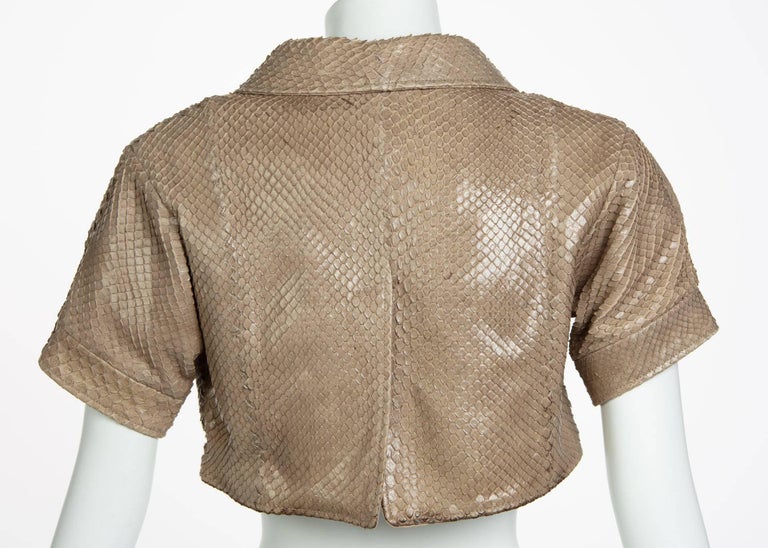 Bottega Veneta Runway Cropped Python Bolero Jacket, 2007